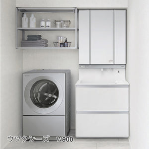 ウツクシーズ　W900　パノラマスライド・手動水栓・1面鏡（照明なし）　GQD090ENSBT･XGQD90EA3N･GQD90EVSX