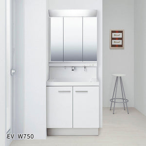 EV　500タイプ　W750　扉タイプ・3面鏡・LED照明（全収納）　EBN-755SY･MEB-753TXS