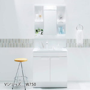 Vシリーズ　W750　両開き・一面鏡（エコミラー有）H1800対応　LDPB075BAGEN2･LMPB075B1GDC1G