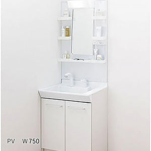 PV　W750　両開き・Sレバー洗髪シャワー・1面鏡LED(ｺｰﾄ無し）　PV2N-755S(4)Y･MPV1-751YJ