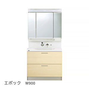 エポック　W900　開き戸・３面鏡（LED）洗髪シャワー水栓　MBA0905MB･YEAA090AA